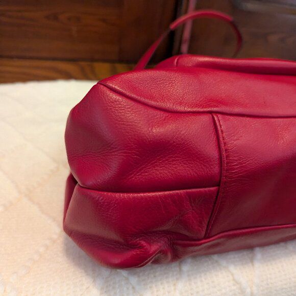 Coach Campbell Leather Hobo Bag Red F24686 - Picture 9 of 14
